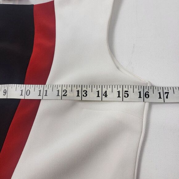 Wishes Wishes Wishes Black White & Red Stretchy Lined Knee Length Large dress‎ - Picture 5 of 6